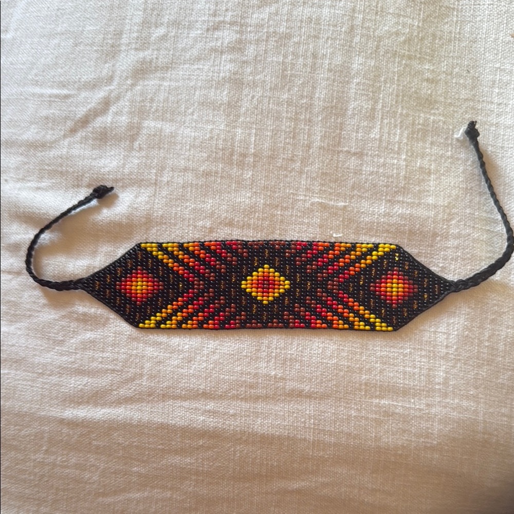 Handwoven Black and Multicolor Bracelet